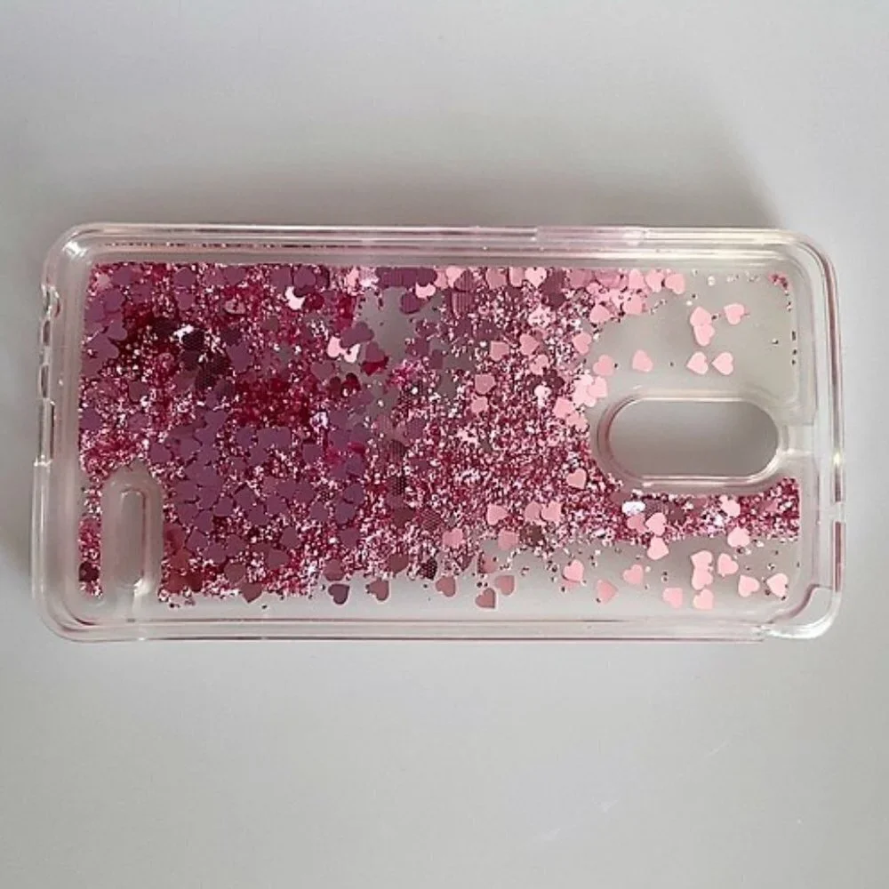 SPARKLE HEARTS LIQUID GLITTER ZX-LG LS777 PHONE CASE